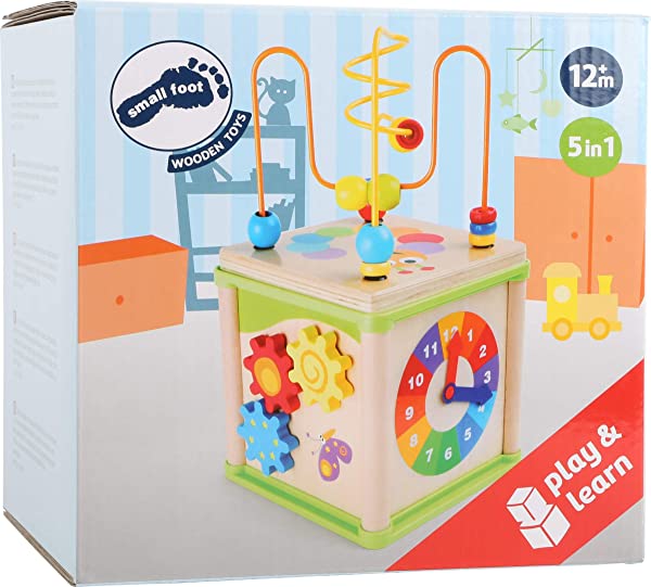 10074 Dado motricità "Insetti", inclusi giochi con le forme, orologio didattico, ruote dentate e anelli motori, a partire da 2 anni - immagine 6