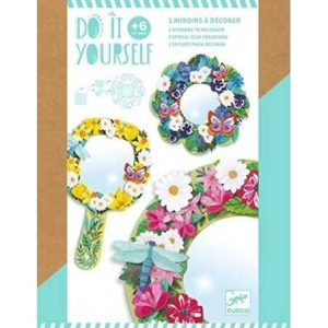 3 SPECCHI da decorare DOLCEZZA FLOREALE kit artistico DJECO do it yourself DJ07908 creativo SET età 6+