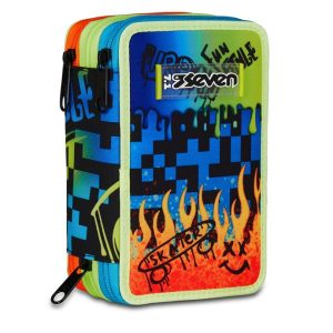 ASTUCCIO 3 ZIP SEVEN SCRIBBLED FLAME