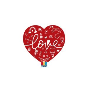 6 SOTTOBICCHIERI DI CARTA LOVE