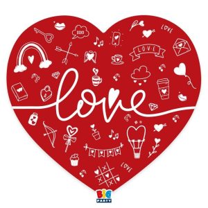 4 SOTTOPIATTI DI CARTA LOVE