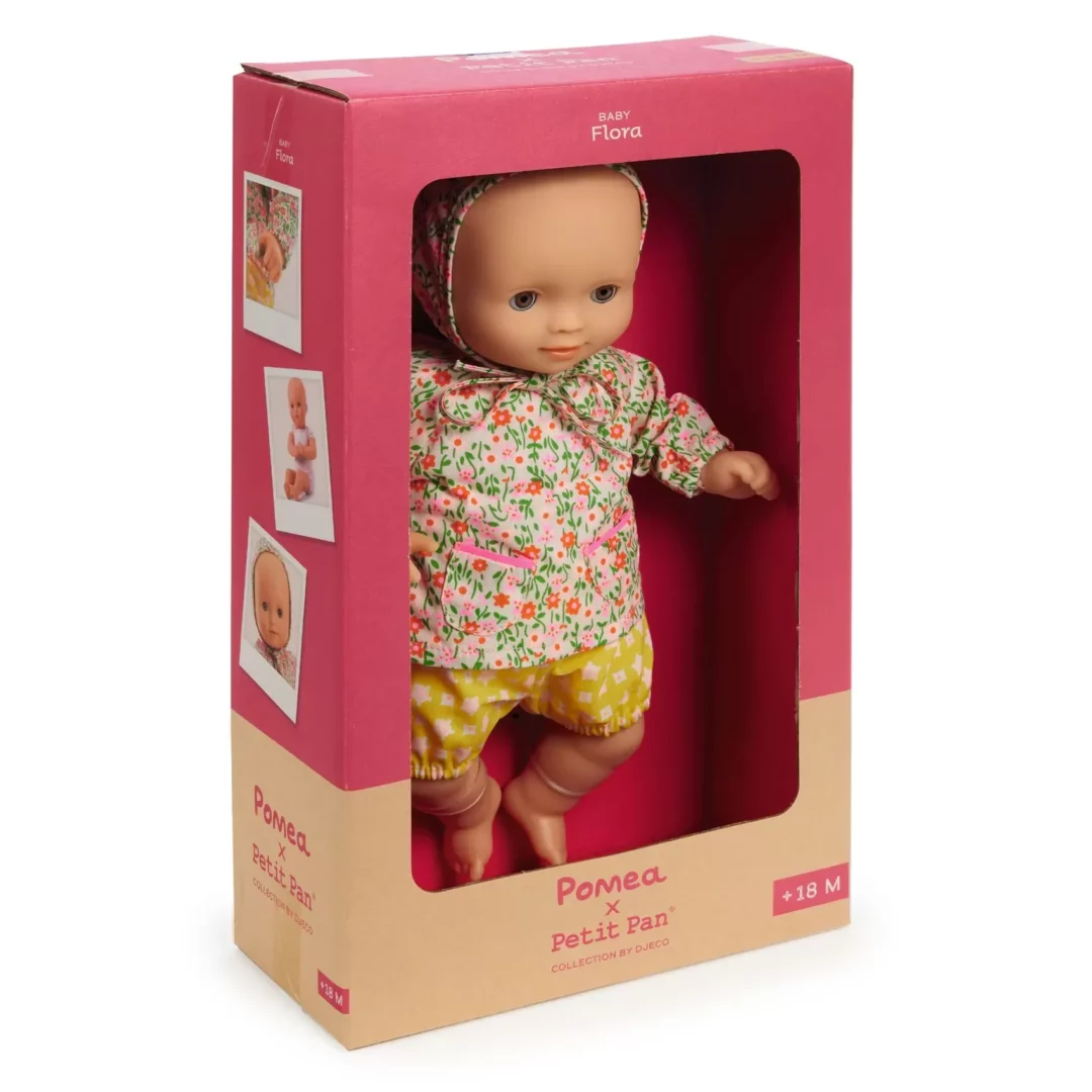 BAMBOLA pomea collection BABY FLORA PETIT PAN doll DJECO età 18 mesi + - immagine 2