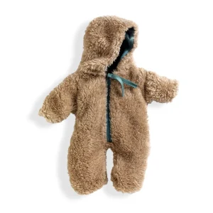 TUTA INVERNALE effetto peluche POMEA collection BEIGE per bambole DJECO