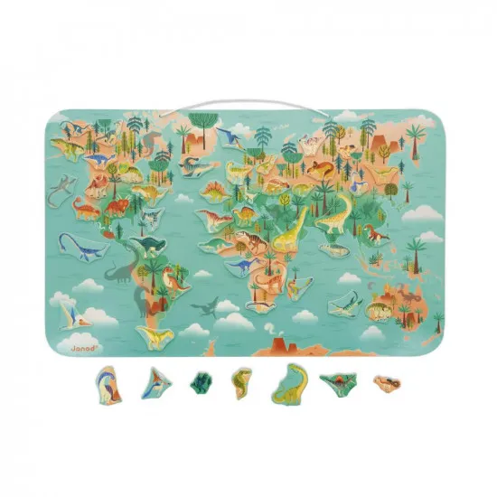 Planisfero magnetico – Dinosauri – 50 pz janod - immagine 2