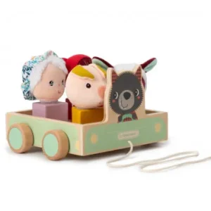 Lilliputiens – Auto picnic a trainare con inseritore forme – Lupo Louis