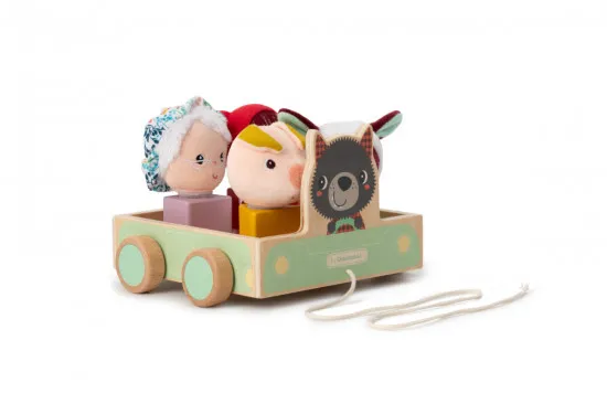 Lilliputiens – Auto picnic a trainare con inseritore forme – Lupo Louis