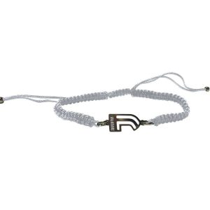 BRACCIALE CORDA BIANCO LOGO