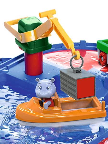 AquaPlay LockBox – Trenino d’Acqua Come Valigetta per Il Trasporto con 27 Pezzi, Set da Gioco con 1 Macchina per Anfibi Hippo Wilma, per Bambini dai 3 Anni in su, Colore Blu, 8700001516 - immagine 8