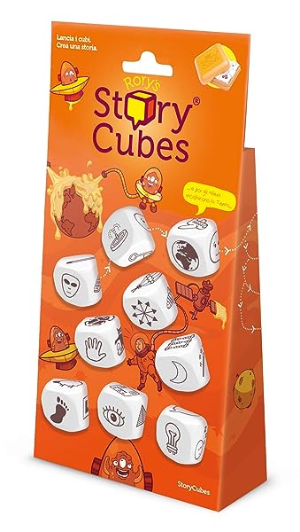Asmodee – Rory's Story Cubes Original Hangtab: Arancione – gioco da tavolo edizione in italiano (8081 ITALIA)