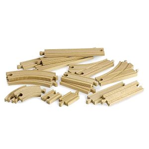 BRIO 33402 Set Binari, Pacchetto Espansione di Binari, 16 Pezzi
