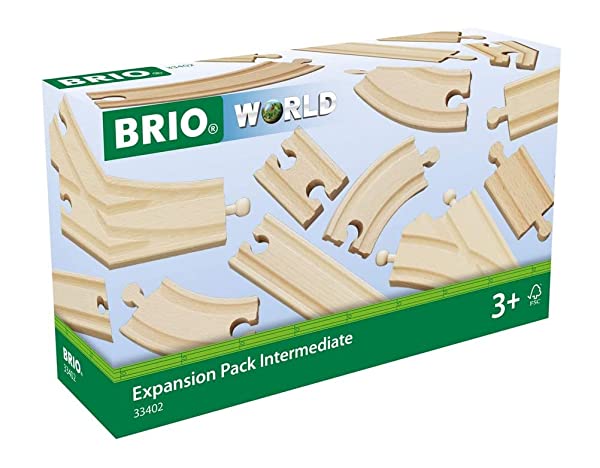 BRIO 33402 Set Binari, Pacchetto Espansione di Binari, 16 Pezzi - immagine 7