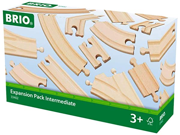 BRIO 33402 Set Binari, Pacchetto Espansione di Binari, 16 Pezzi - immagine 8