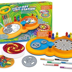 CRAYOLA- Super Set Gira e Crea Deluxe, per Creare Mandala e Vortici di Colore con Pennarelli e Inchiostri Colorati