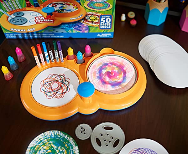 CRAYOLA- Super Set Gira e Crea Deluxe, per Creare Mandala e Vortici di Colore con Pennarelli e Inchiostri Colorati - immagine 6