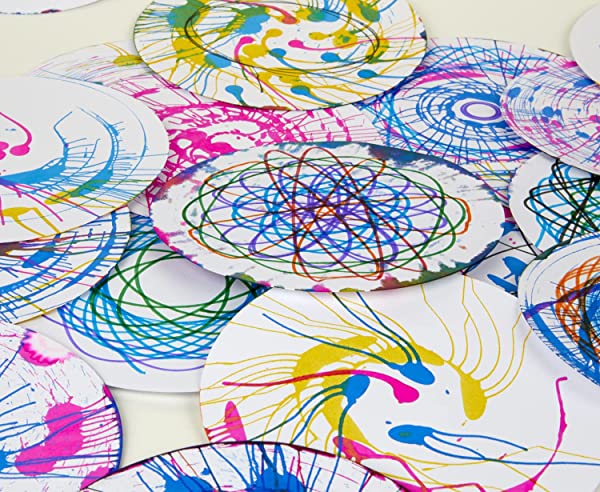 CRAYOLA- Super Set Gira e Crea Deluxe, per Creare Mandala e Vortici di Colore con Pennarelli e Inchiostri Colorati - immagine 9