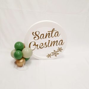 CERCHIO POLISTIROLO SANTA CRESIMA + PALLONCINI