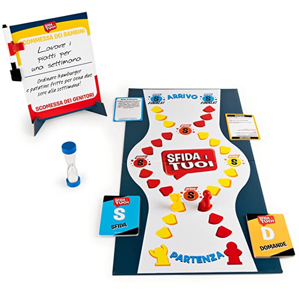 Editrice Giochi, Sfida I Tuoi, la scommesa finale, il classico gioco da tavolo a quiz per famiglie, una sfida bambini contro genitori, dagli 8 anni in su - immagine 5