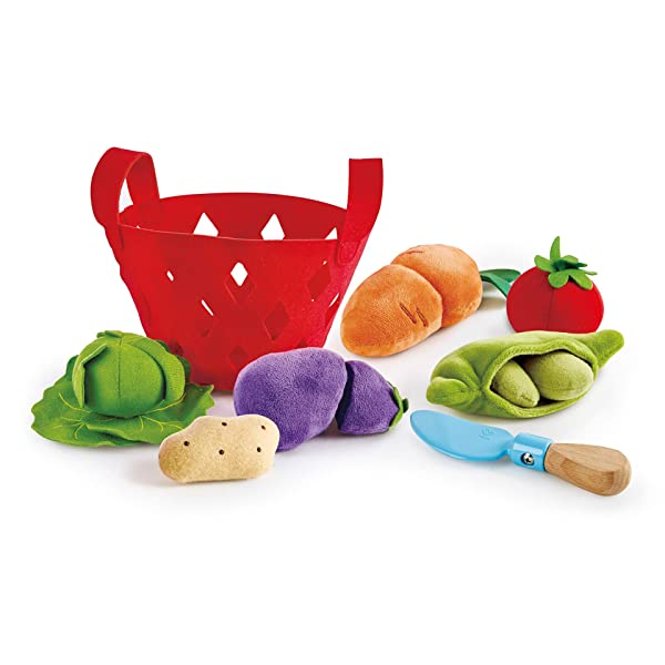 Hape- Cesto di Verdure per Bambini Utensili da Cucina, E3167 - immagine 8
