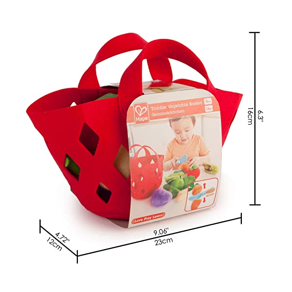 Hape- Cesto di Verdure per Bambini Utensili da Cucina, E3167 - immagine 9