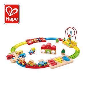 Hape  Pista treno arcobaleno Set treno giocatolo per bambini, adatto dai 18 mesi in su