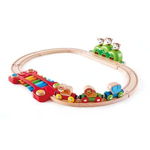 Hape pista treno Percorso Musica e Scimmie Pop-up