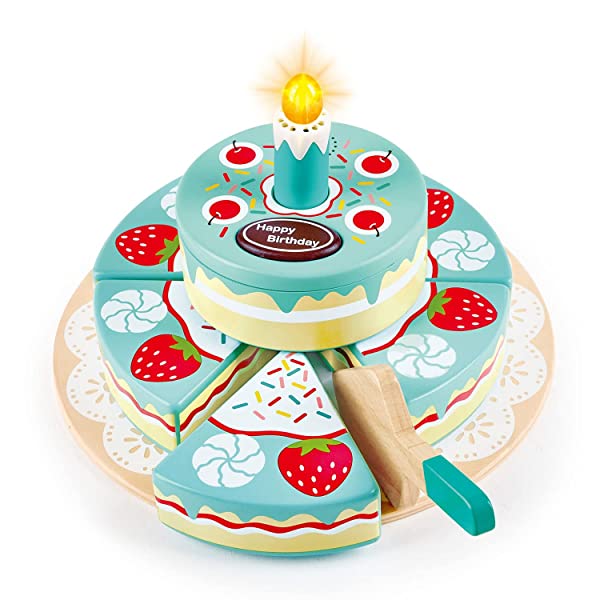 Hape Torta interattiva di compleanno da tagliare, torta suona una canzone di compleanno - immagine 5