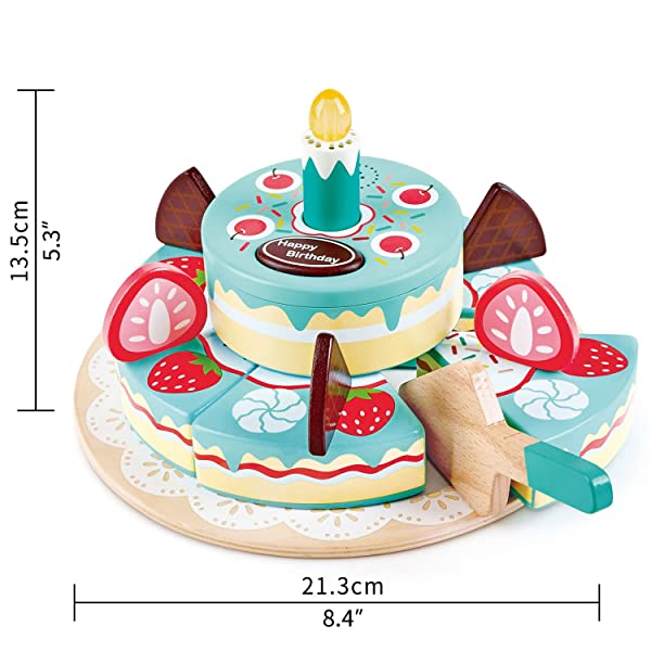 Hape Torta interattiva di compleanno da tagliare, torta suona una canzone di compleanno - immagine 8
