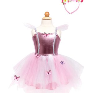 VESTITO FARFALLE CON CERCHIETTO 5-6 ANNI