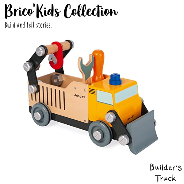 Janod – Brico’Kids en bois – Set di costruzione di camion in legno - immagine 5