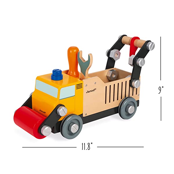 Janod – Brico’Kids en bois – Set di costruzione di camion in legno - immagine 6