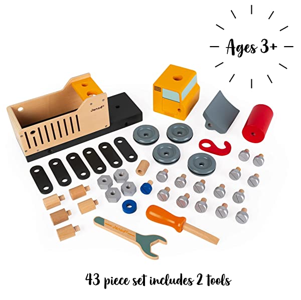 Janod – Brico’Kids en bois – Set di costruzione di camion in legno - immagine 7