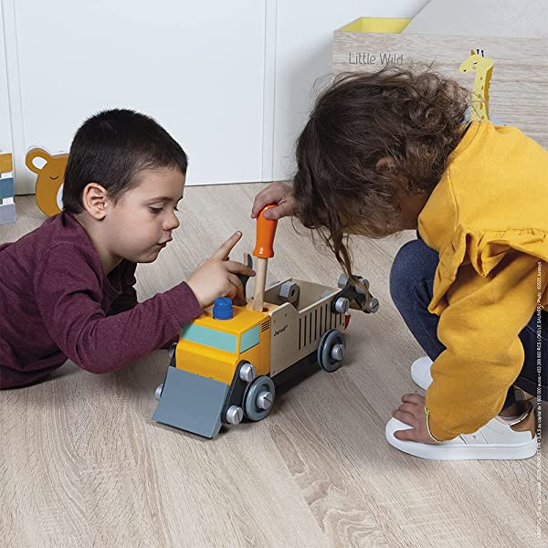 Janod – Brico’Kids en bois – Set di costruzione di camion in legno - immagine 9