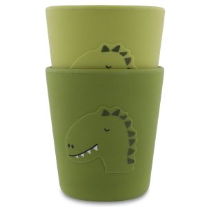 SET 2 BICCHIERI IN SILICONE MR. DINO