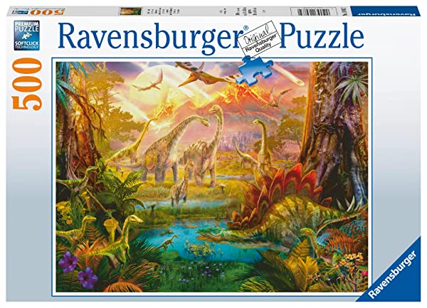 Ravensburger, Terra dei Dinosauri, 500 Pezzi, Puzzle