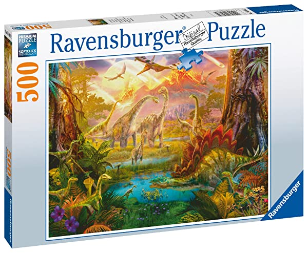Ravensburger, Terra dei Dinosauri, 500 Pezzi, Puzzle - immagine 5