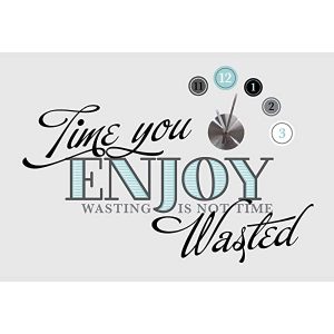 RoomMates Time to Enjoy Quote Clock