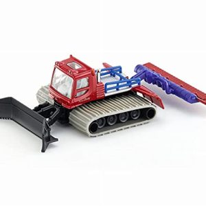 SIKU Super Pistenbully con Pista Mobile e Piastra Bulldozer, Colore Rosso/Blu, 1897