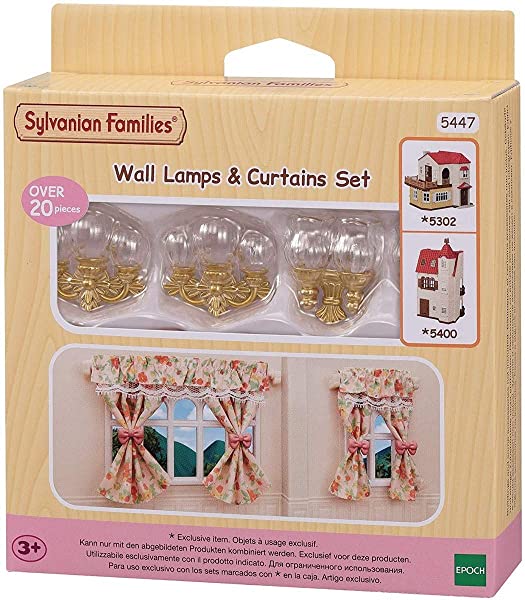 SYLVANIAN FAMILIES- Set lampade da Parete e Tende Accessori casa delle Bambole, 5447 - immagine 3