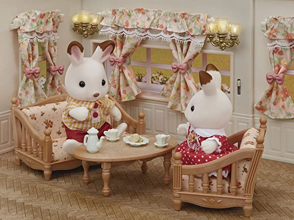 SYLVANIAN FAMILIES- Set lampade da Parete e Tende Accessori casa delle Bambole, 5447 - immagine 6