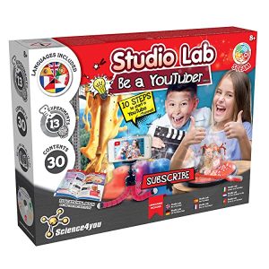 Science4You – Youtuber Kit per Bambini 8+ Anni – Crea Tuo Canale, Fai 13 Esperimenti Scientifici: Crea un Volcano e Scienza esplosiva – Laboratorio Chimico, Giochi Educativi per Bambini +8 Anni