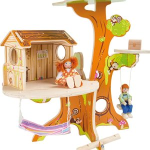 Small Foot 7807 – Casa sull’Albero con Bambole Pieghevoli Incluse