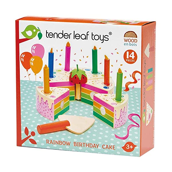 TENDER LEAF TOYS Rainbow Birthday Cake - immagine 4