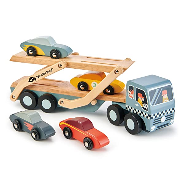 Tender Leaf Toys Car Transporter – Regalo per bambini per incoraggiare lo sviluppo sociale e le competenze linguistiche - immagine 2