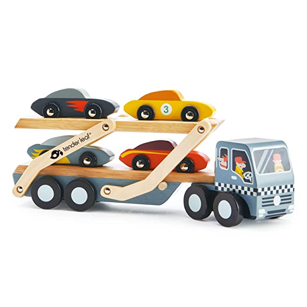 Tender Leaf Toys Car Transporter – Regalo per bambini per incoraggiare lo sviluppo sociale e le competenze linguistiche - immagine 5