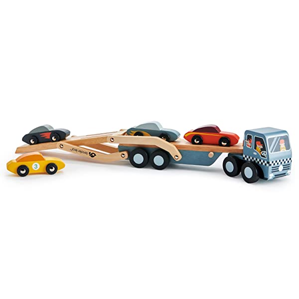 Tender Leaf Toys Car Transporter – Regalo per bambini per incoraggiare lo sviluppo sociale e le competenze linguistiche - immagine 6