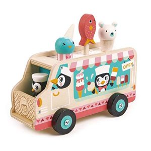 Tender Leaf Toys Penguin’s Gelato Van – camion gelato in legno con animali in legno