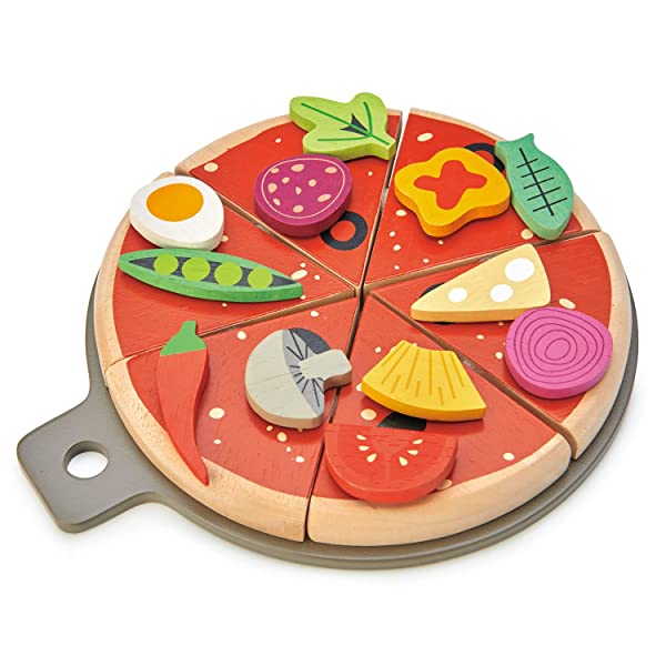 Tender Leaf Toys Pizza Party – Giocare cibo per bambini fingere giocare e gioco di ruolo e pratica frazioni e contare durante l’apprendimento attraverso il gioco - immagine 2