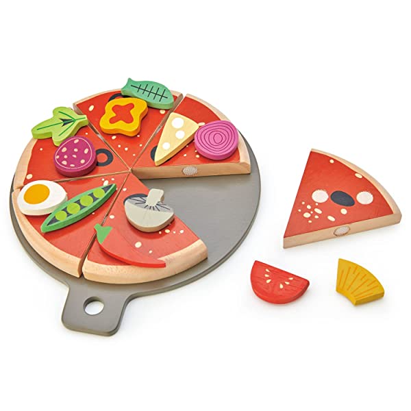 Tender Leaf Toys Pizza Party – Giocare cibo per bambini fingere giocare e gioco di ruolo e pratica frazioni e contare durante l’apprendimento attraverso il gioco - immagine 4