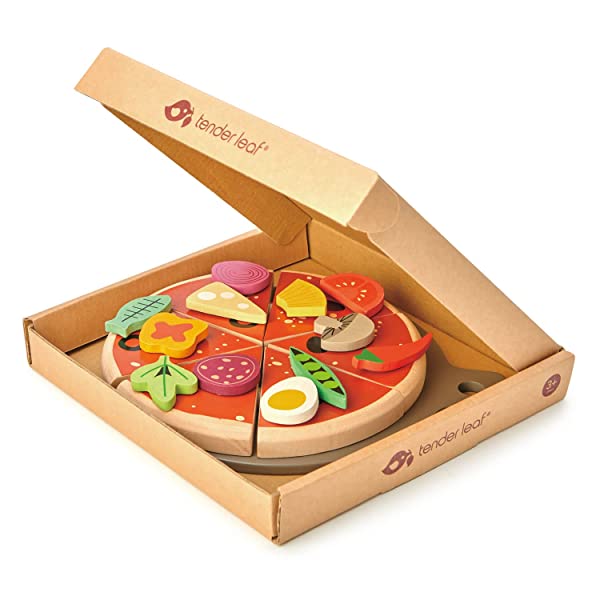 Tender Leaf Toys Pizza Party – Giocare cibo per bambini fingere giocare e gioco di ruolo e pratica frazioni e contare durante l’apprendimento attraverso il gioco - immagine 5