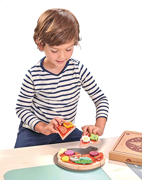 Tender Leaf Toys Pizza Party – Giocare cibo per bambini fingere giocare e gioco di ruolo e pratica frazioni e contare durante l’apprendimento attraverso il gioco - immagine 8